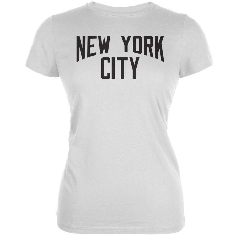 Iconic New York City White Juniors Soft T-Shirt