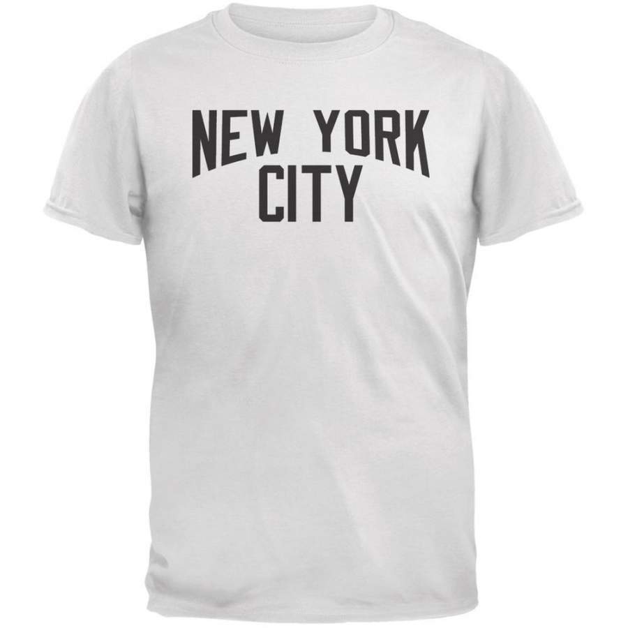 Iconic New York City White Adult T-Shirt