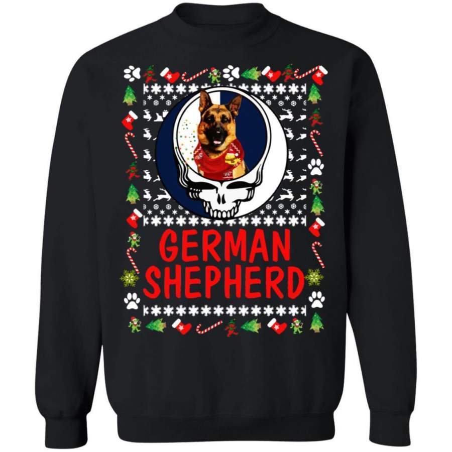 Grateful Dead German Shepherd Ugly Sweatshirt Xmas Gift Idea HT209