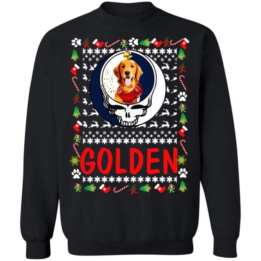 Grateful Dead Golden Retriever Ugly Sweatshirt Xmas Gift Idea HT209