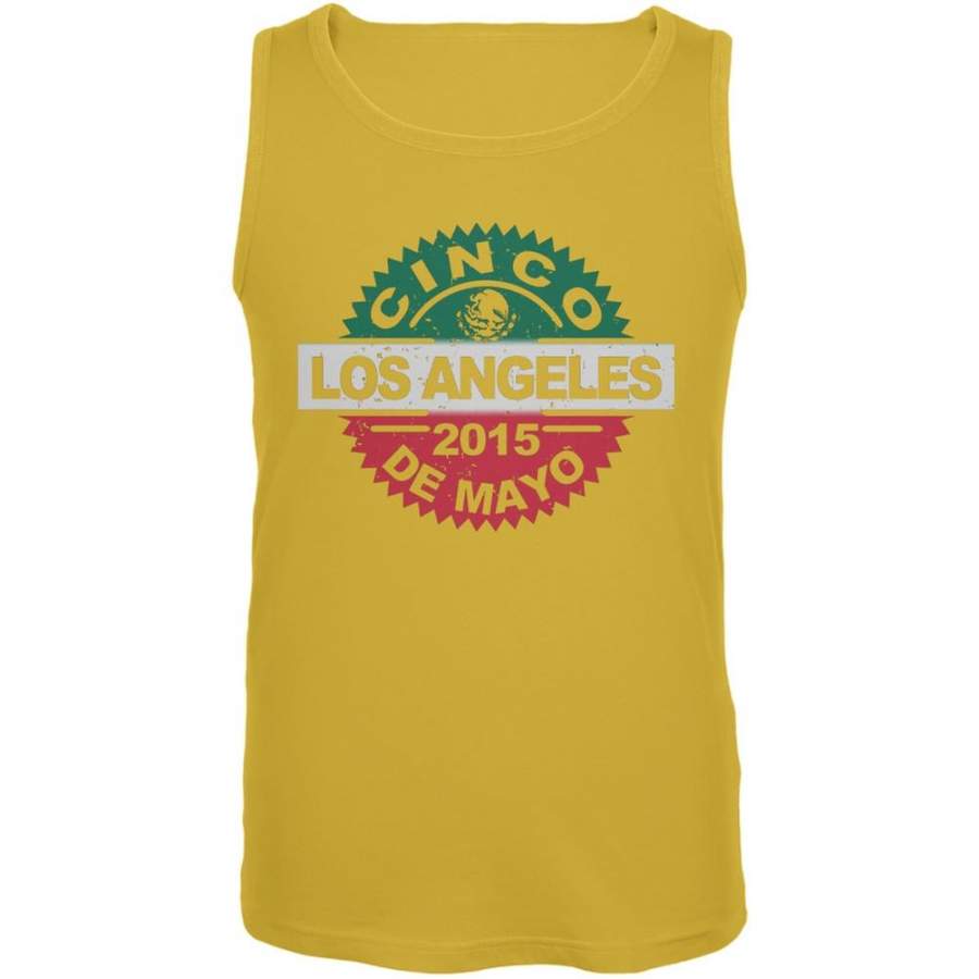 Cinco De Mayo – Los Angeles Yellow Adult Tank Top