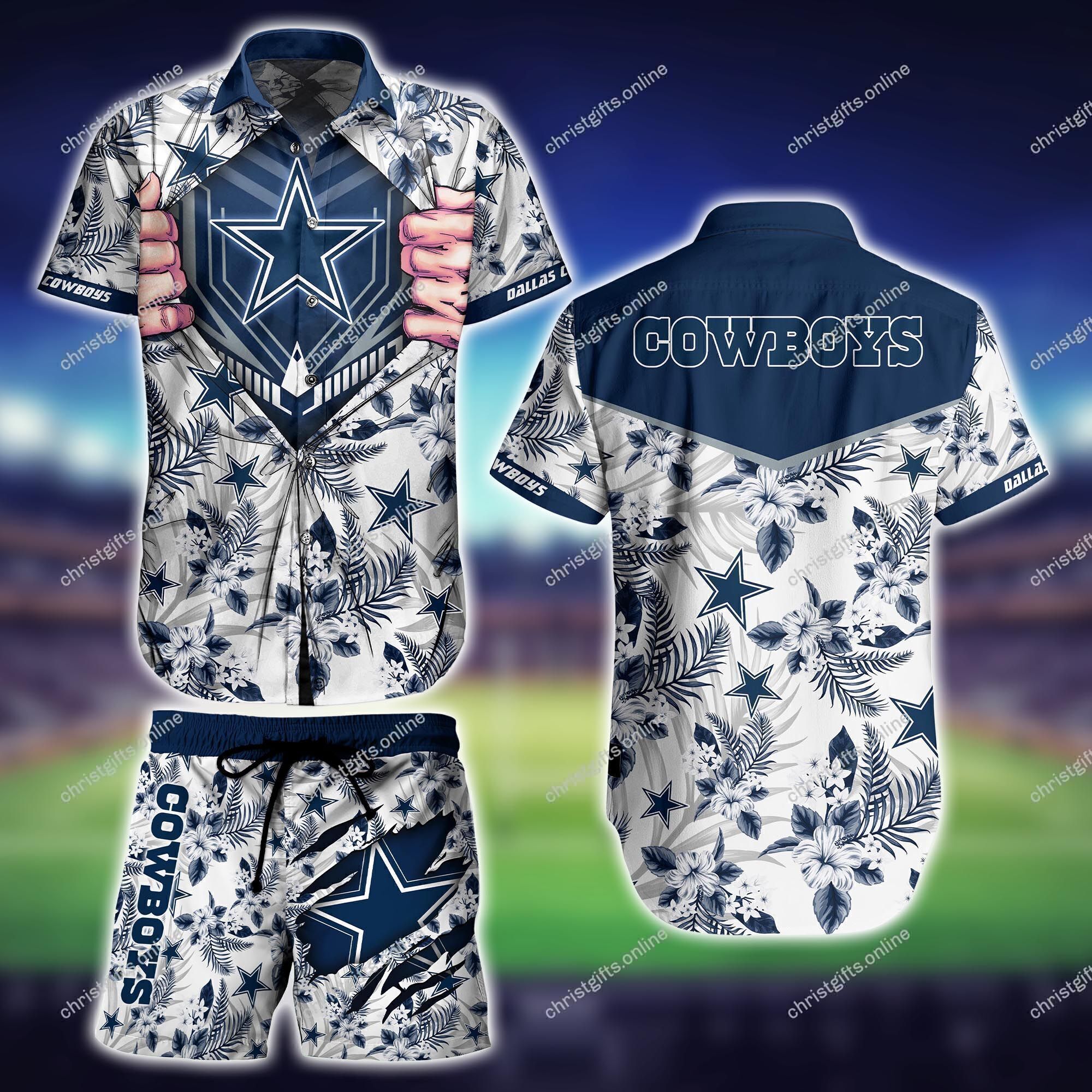 Dallas Cowboys Test-Hawaii Shirt Short DsNA39()