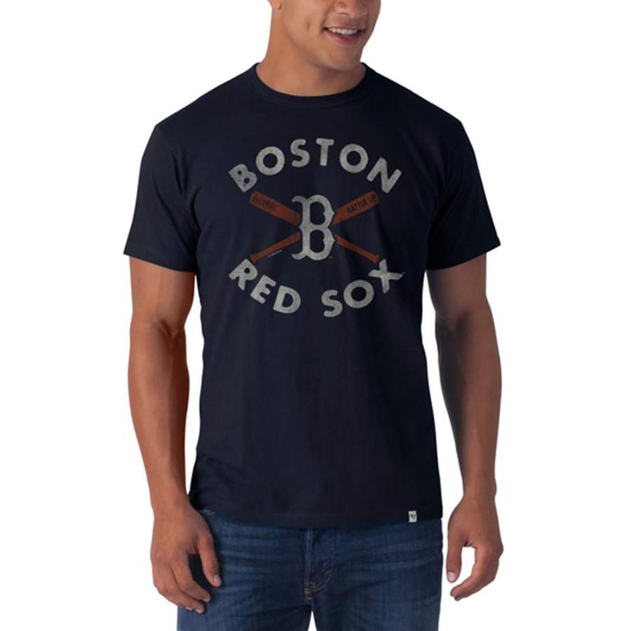 Boston Red Sox – Crossed Bat Logo Flanker Premium T-Shirt