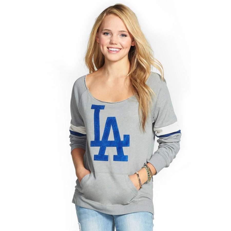 Los Angeles Dodgers – Logo Deal Juniors Scoop Neck Pocket Sweatshirt