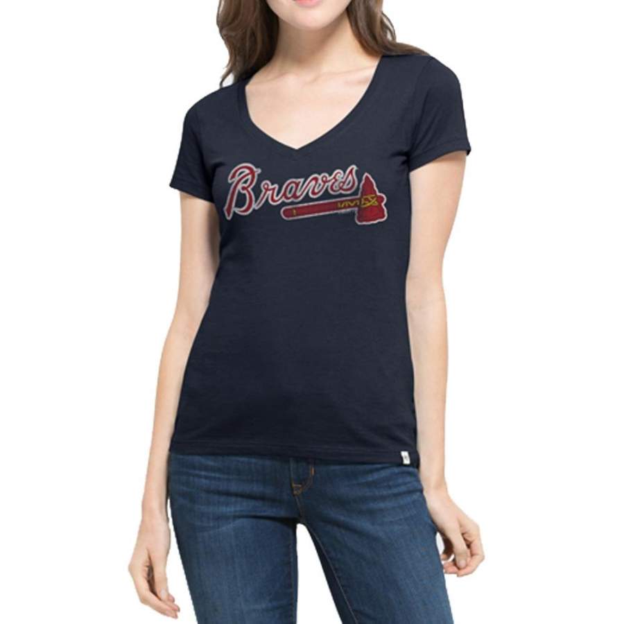 Atlanta Braves – Flanker Logo MVP Juniors V-Neck T-Shirt