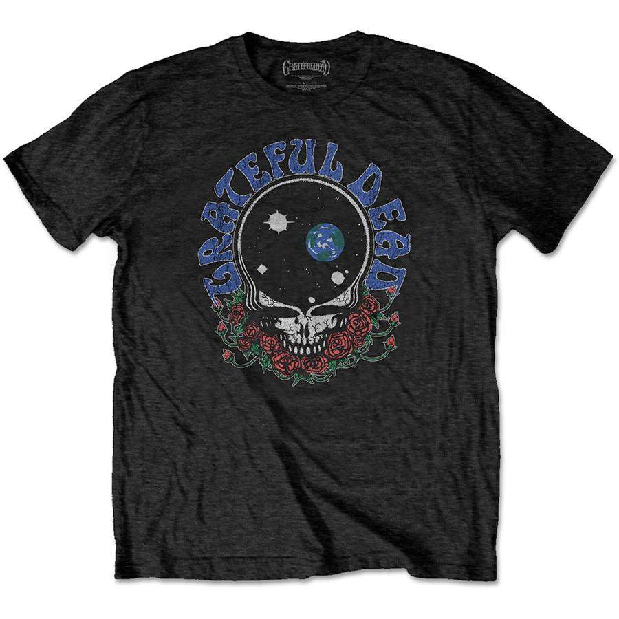 Grateful Dead – Space Your Face & Logo – Black T-shirt