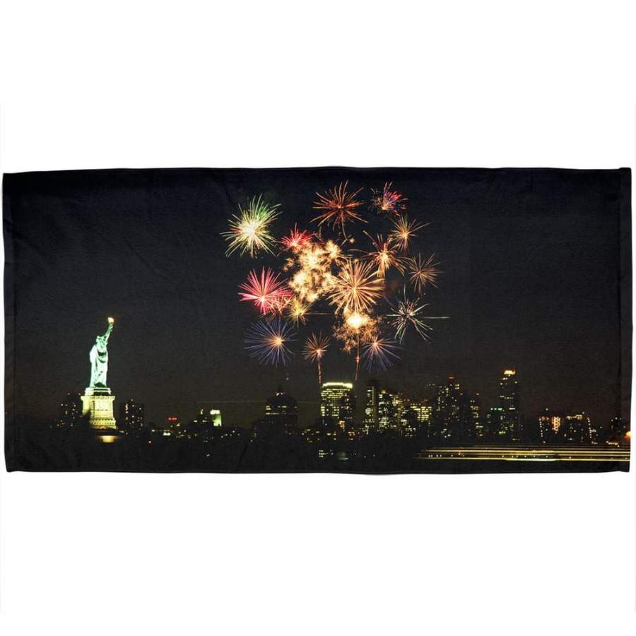 Liberty New York Fireworks All Over Bath Towel