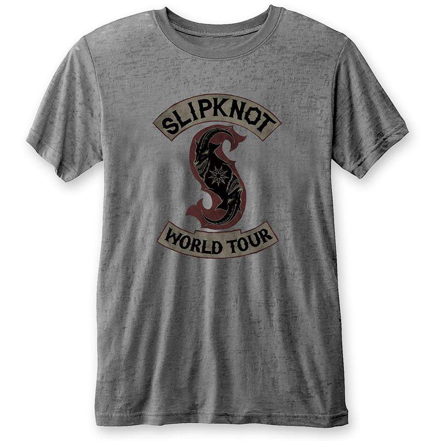 Slipknot – World Tour – Burn Out Charcoal Grey t-shirt