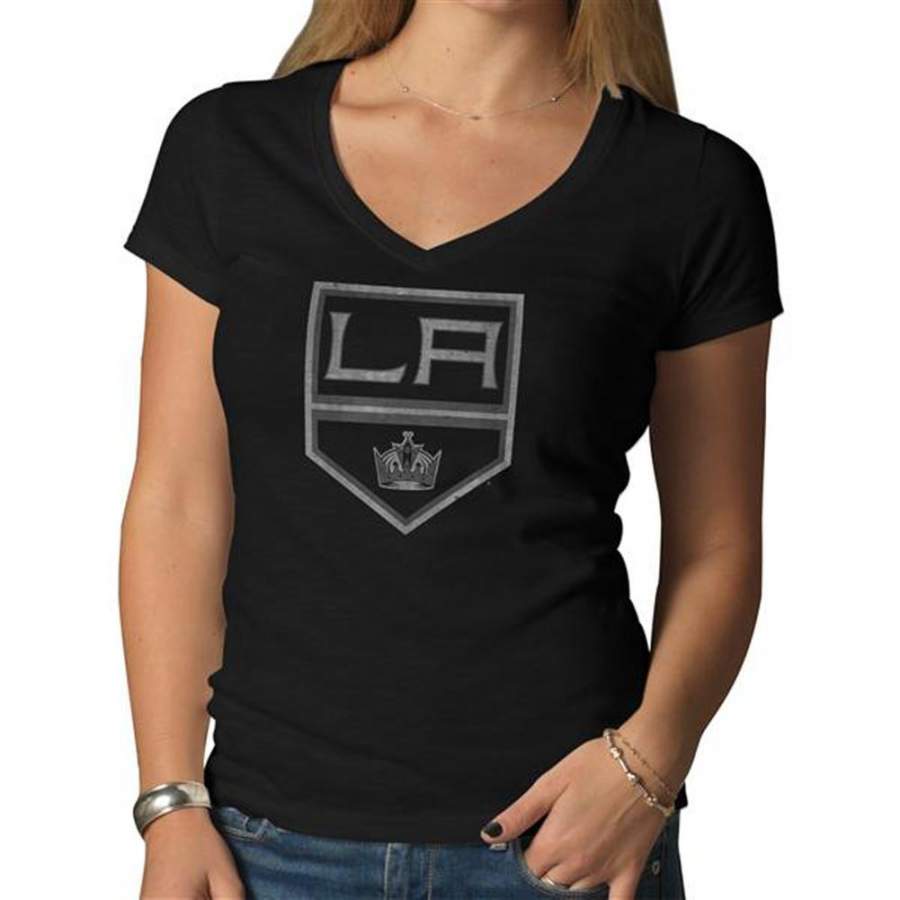 Los Angeles Kings – Crown Logo Scrum Juniors Premium V-Neck T-Shirt