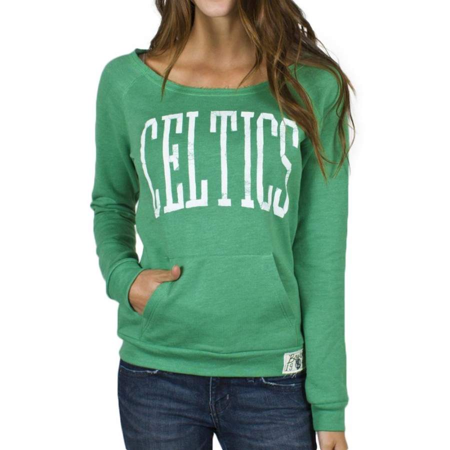 Boston Celtics – Fadeaway Slouch Neck Juniors Sweatshirt