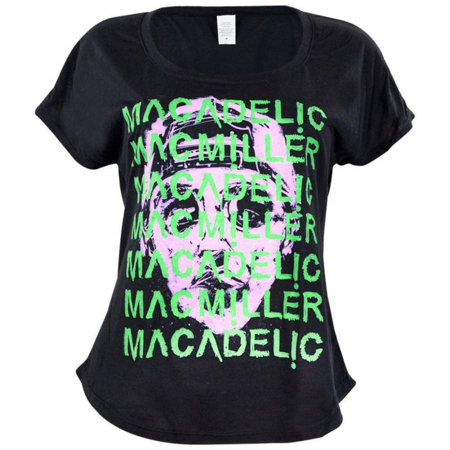 Mac Miller – Face Repeat Juniors Dolman T-Shirt