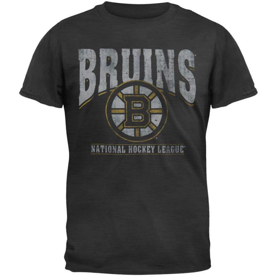 Boston Bruins – Logo Scrum Premium Grey T-Shirt