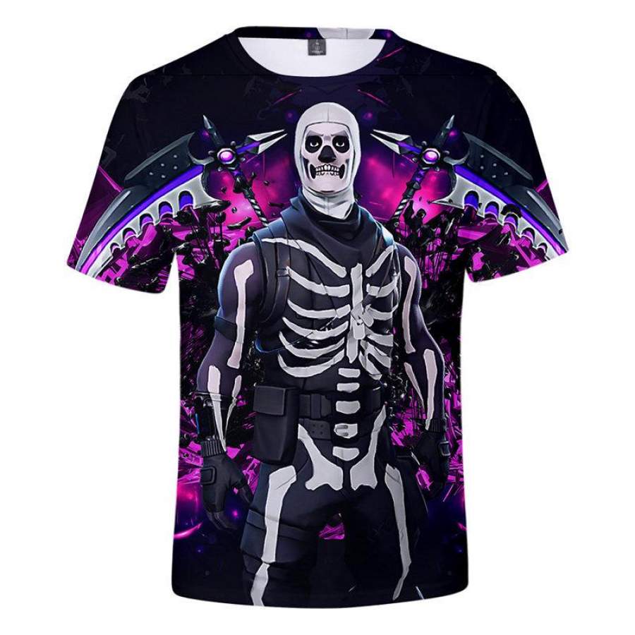 Fortnite Skull Trooper Skin T-shirts – Cool Summer T-shirt