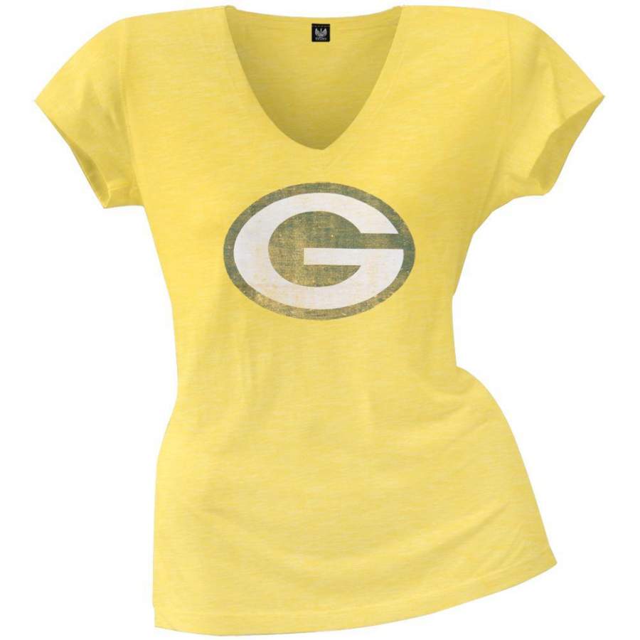 Green Bay Packers – Scrum Logo Premium Juniors V-Neck T-Shirt