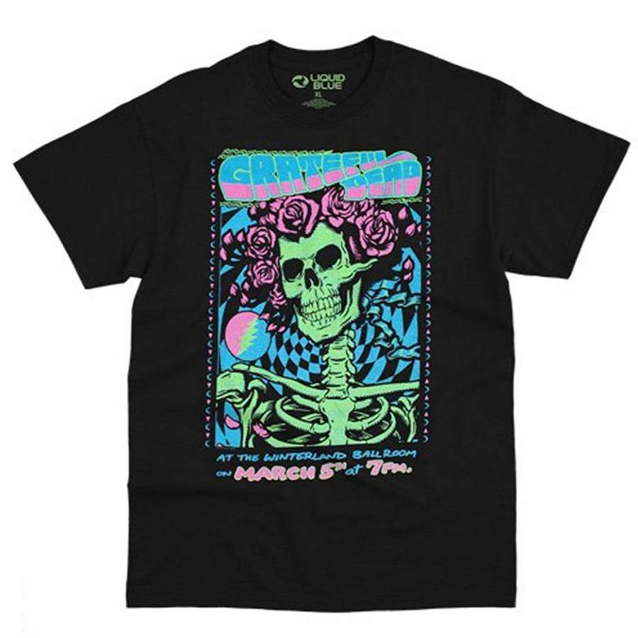 Grateful Dead – Blacklight Bertha – Black t-shirt