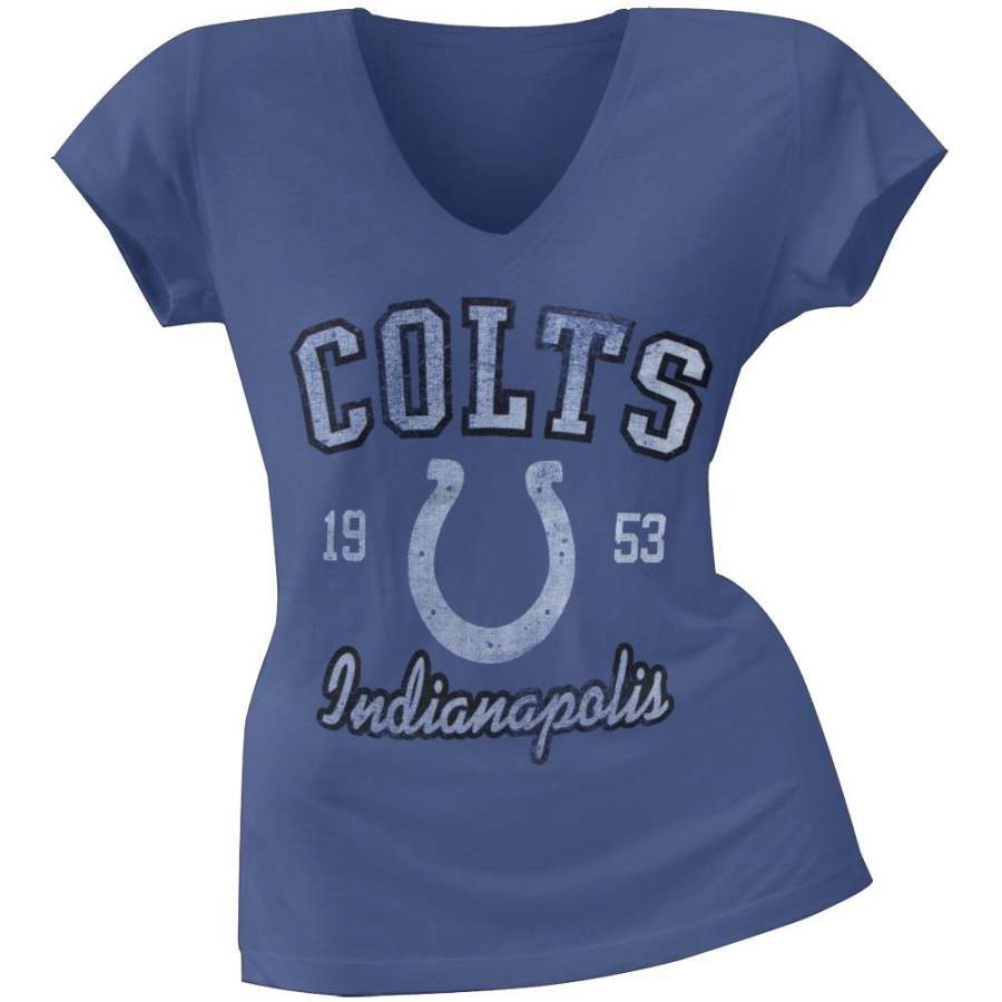 Indianapolis Colts – Flanker Logo Premium Juniors V-Neck T-Shirt