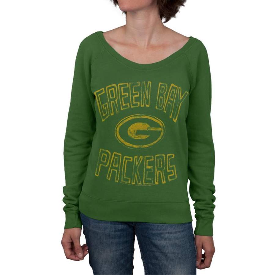 Green Bay Packers – Logo Off Shoulder Juniors Sweatshirt