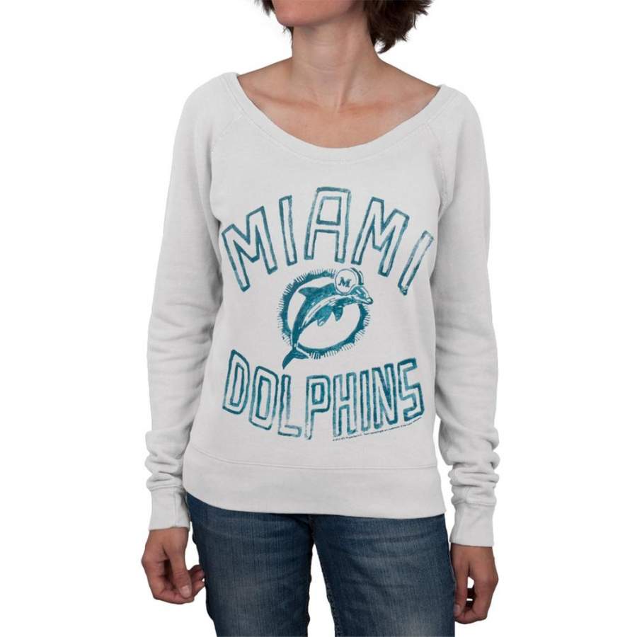 Miami Dolphins – Logo Off Shoulder Juniors Sweatshirt