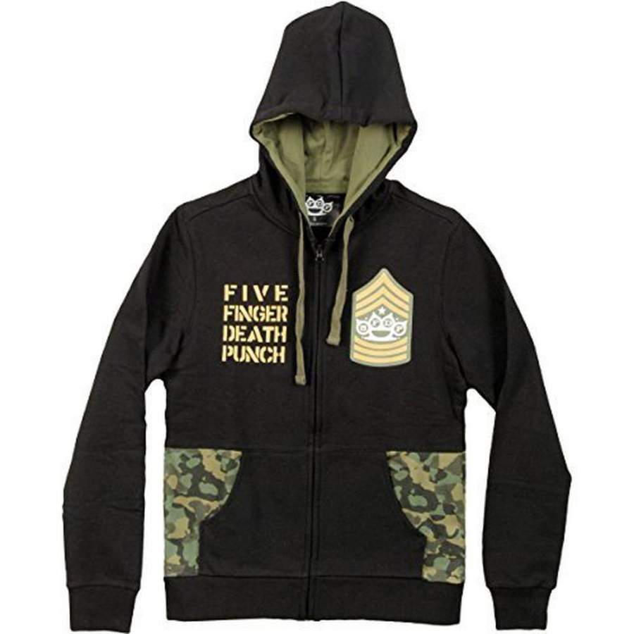 Five Finger Death Punch – Knucklehead Camo Adult Zip-Up Hoodie