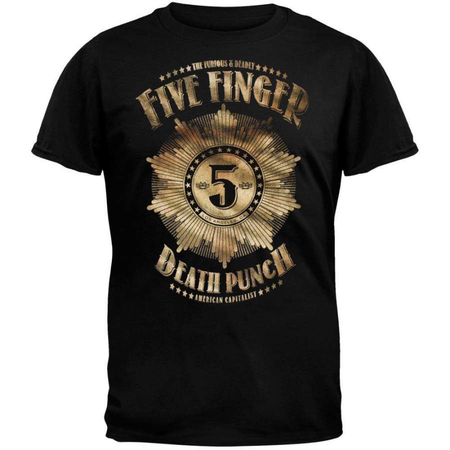 Five Finger Death Punch – Badge Adult T-Shirt