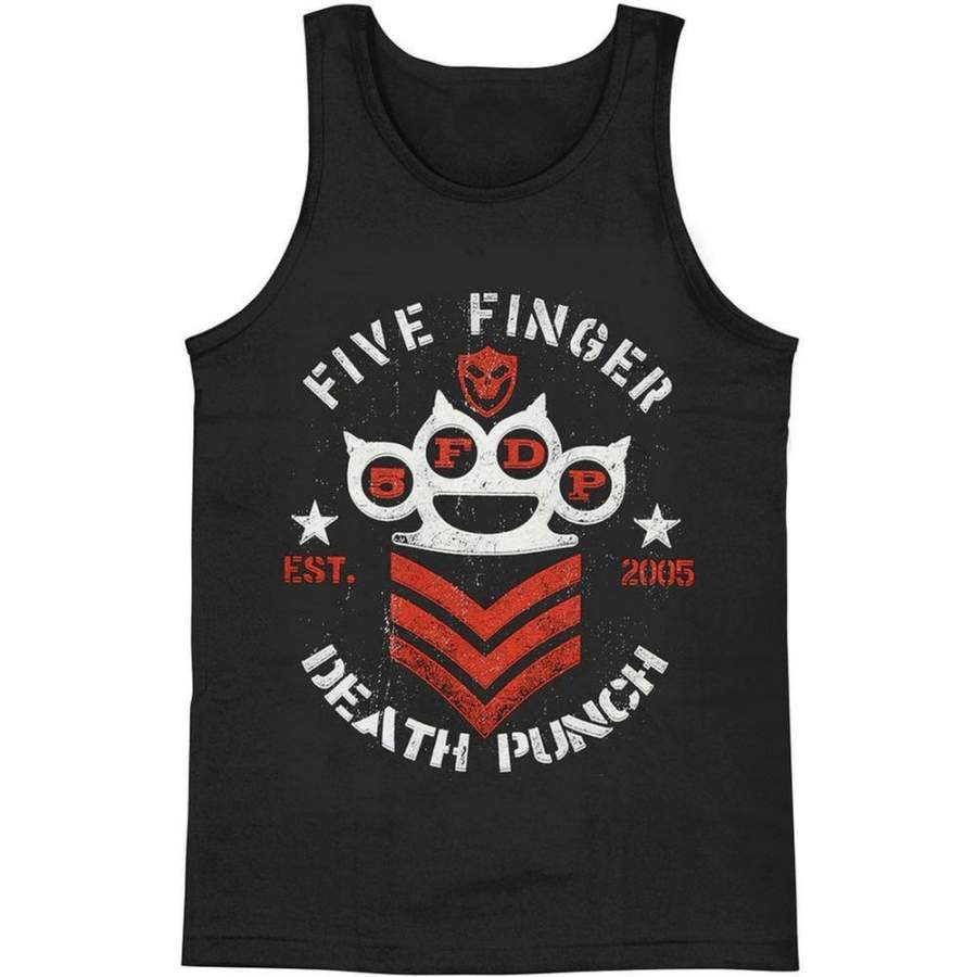 Five Finger Death Punch – Chevron Military Adult Muscle T-Shirt