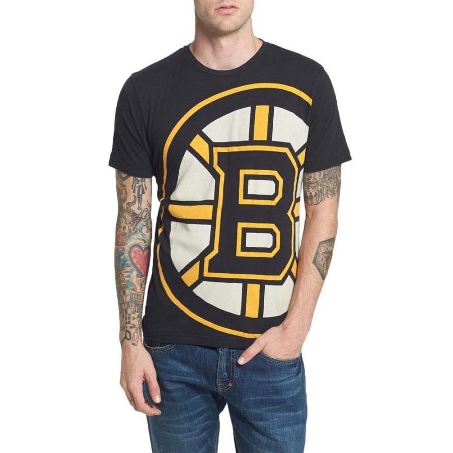 Boston Bruins – Overgrown Logo Soft Adult T-Shirt