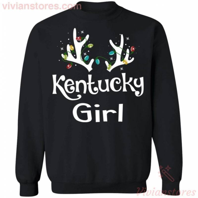 Christmas Reindeer Kentucky Girl Sweatshirt Lovely Xmas Shirt MT10