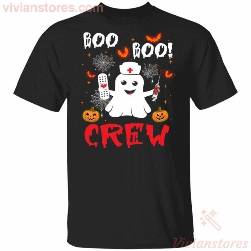 Boo Boo Crew Nurse Ghost Halloween Costume T-shirt Funny Gift