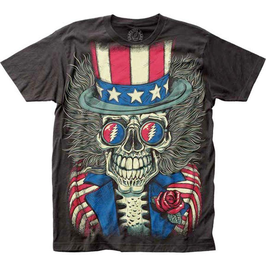 Grateful Dead – Patriotic Skelly – Subway Print Black t-shirt