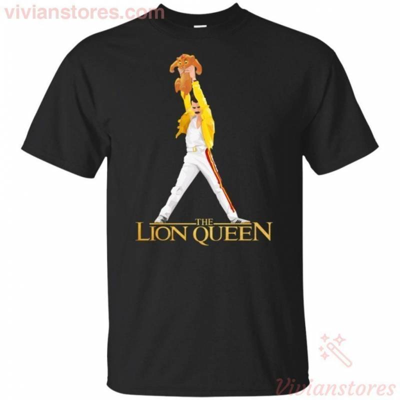 Freddie Mercury The Lion Queen Raising Simba T-shirt Funny Men Women Fan Gift PT08