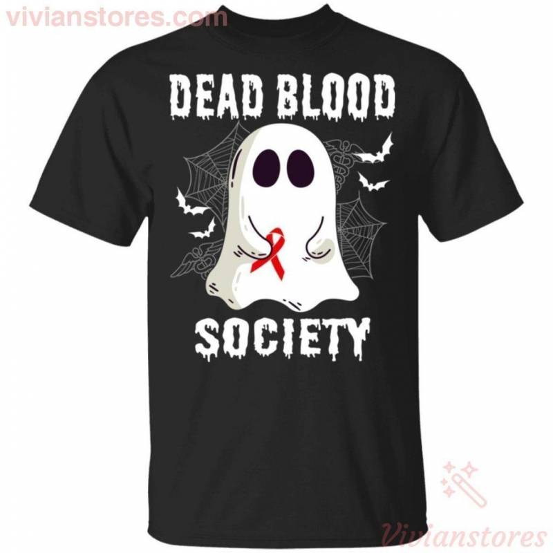 Dead Blood Society Boo Ghost Halloween T-shirt Funny Gift VA09