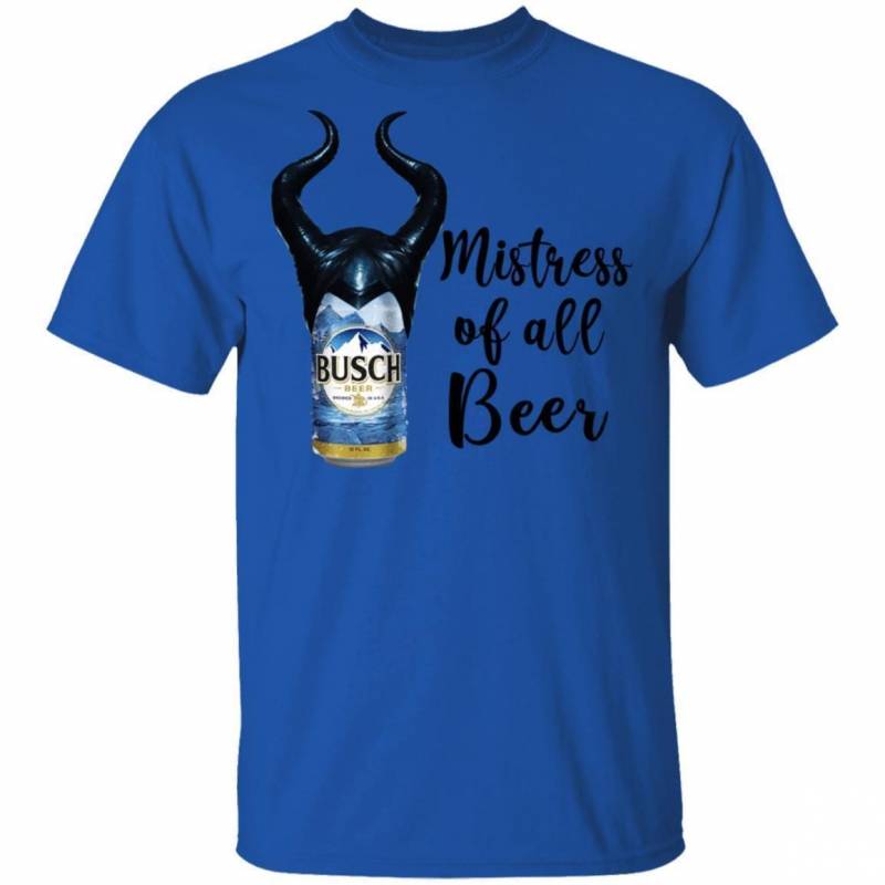 Maleficent Busch T-Shirt Mistress Of All Beer Tee For Beer Lover MT12