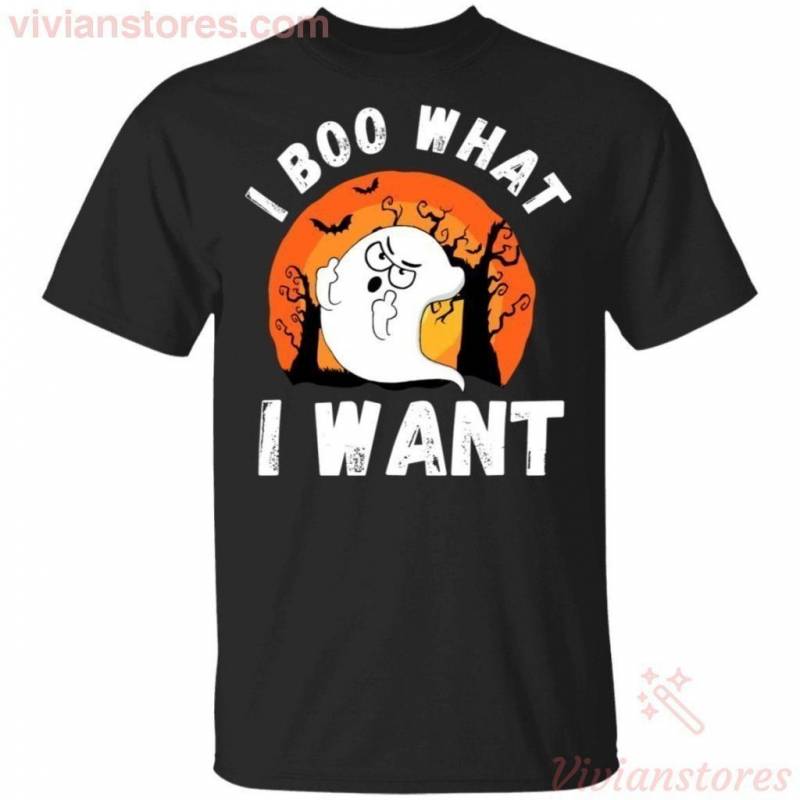 I Boo What I Want Funny Ghost T-shirt Halloween Costume PT09