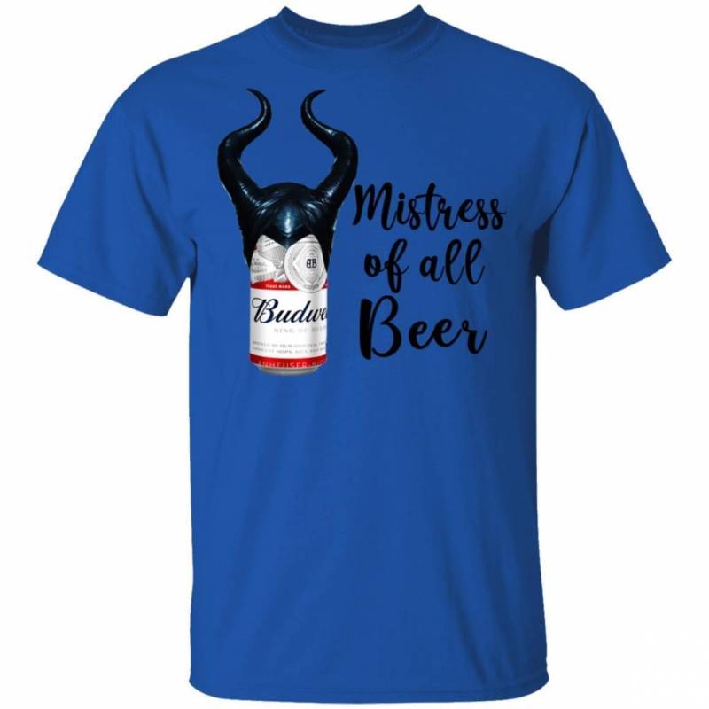 Maleficent Budweiser T-Shirt Mistress Of All Beer Tee For Beer Lover MT12