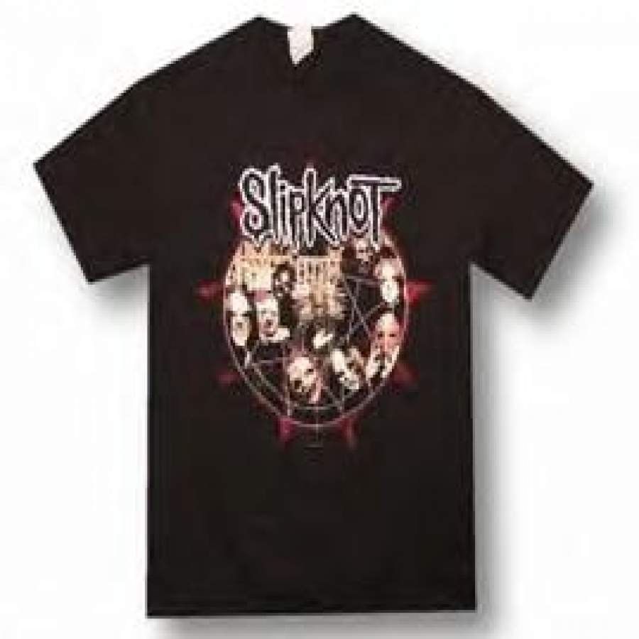 Slipknot Floating Masks Black t-shirt