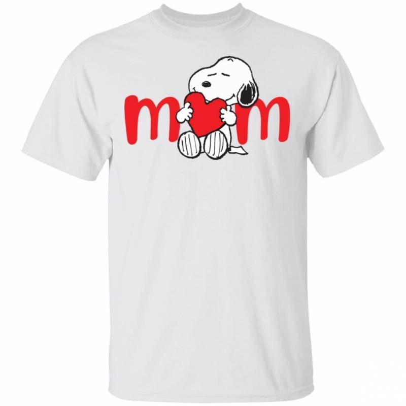 Heart Mom T-shirt Snoopy Tee VA03