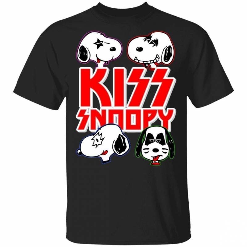 Kiss Snoopy T-shirt Snoopy Cosplays Kiss Shirt Rock Band Gift MT12