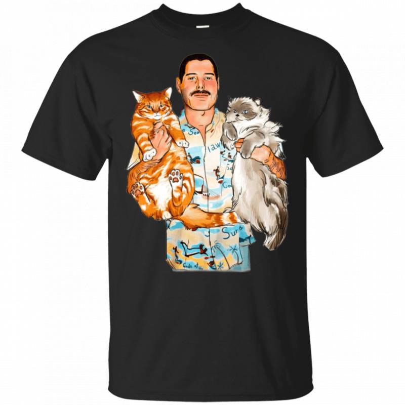 Freddie Mercury and Cats Fan T-shirt For VA03