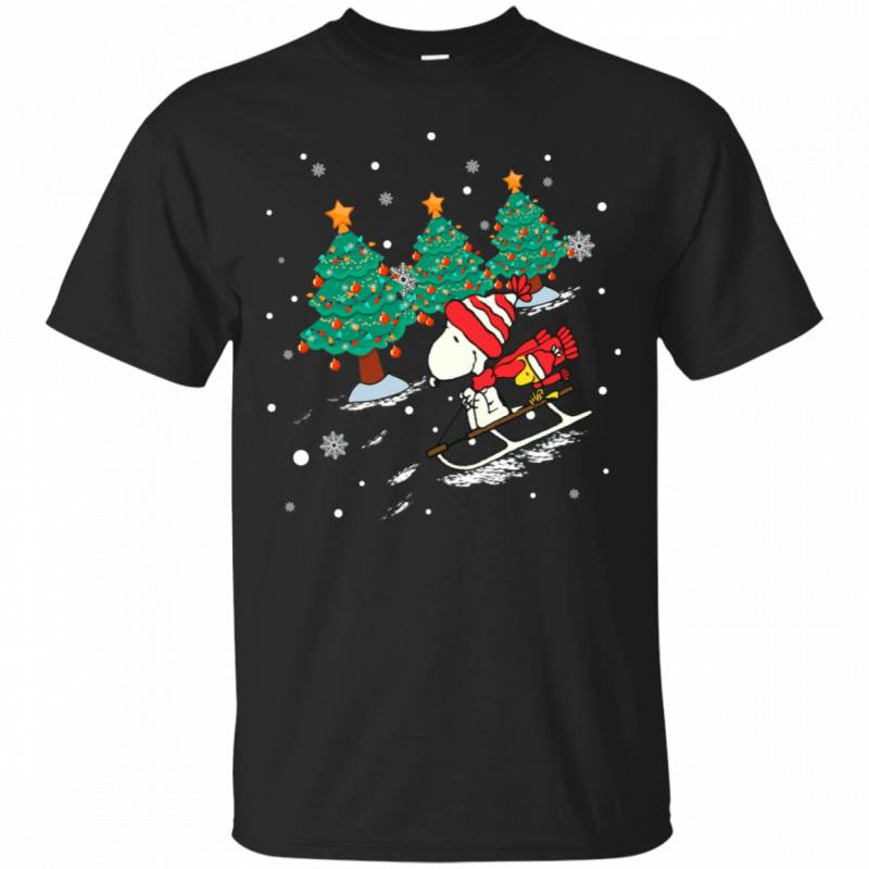 Funny Snoopy Is Skiing Merry Christmas T-Shirt