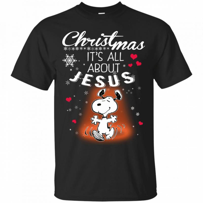 Funny Snoopy Christmas It’s All About Jesus T-Shirt