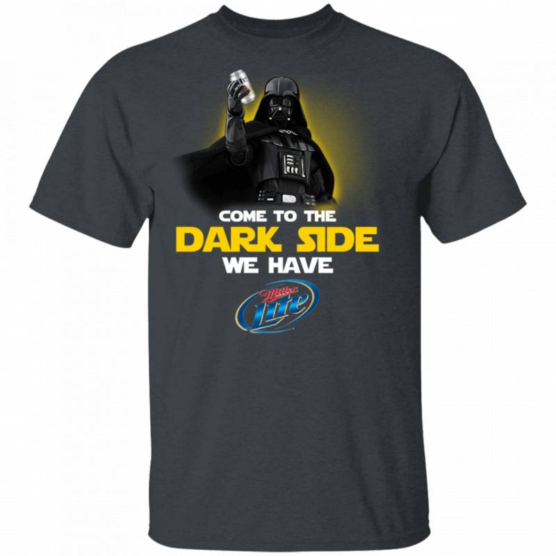 Come To Dark Side Miller Lite T-shirt Darth Vader Beer Tee TT12