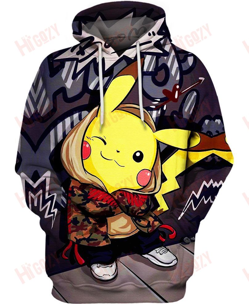 Baeelly?Pokemon B-Boy Pikachu 3D All Over Printed Clothes – Lv413