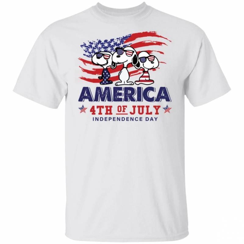 America 4th Of July Snoopy T-Shirt Independence Day MT05