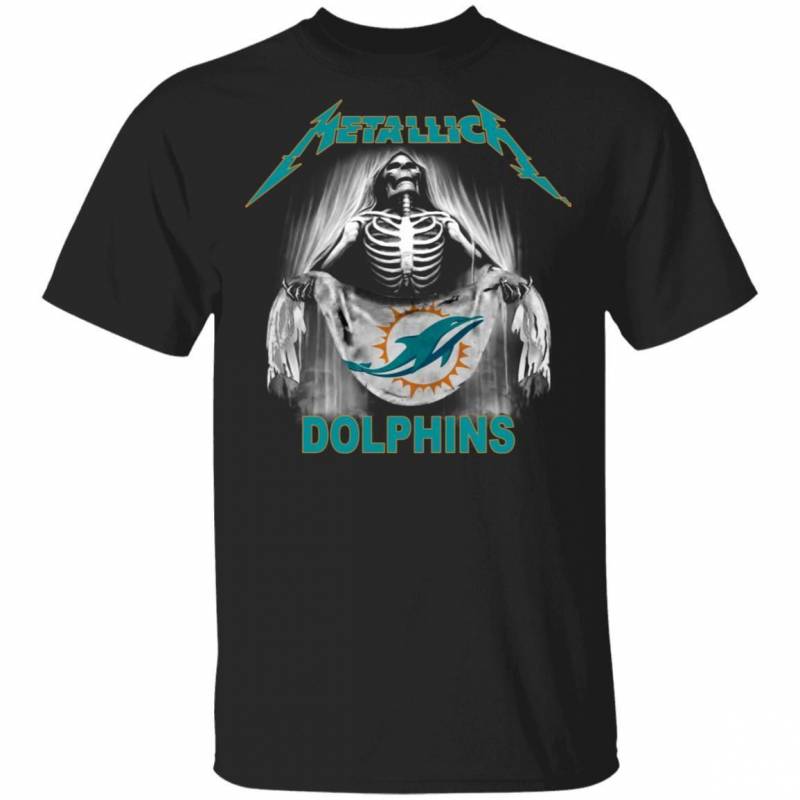 Metallica Dolphins T-shirt Rock Football Tee HA03