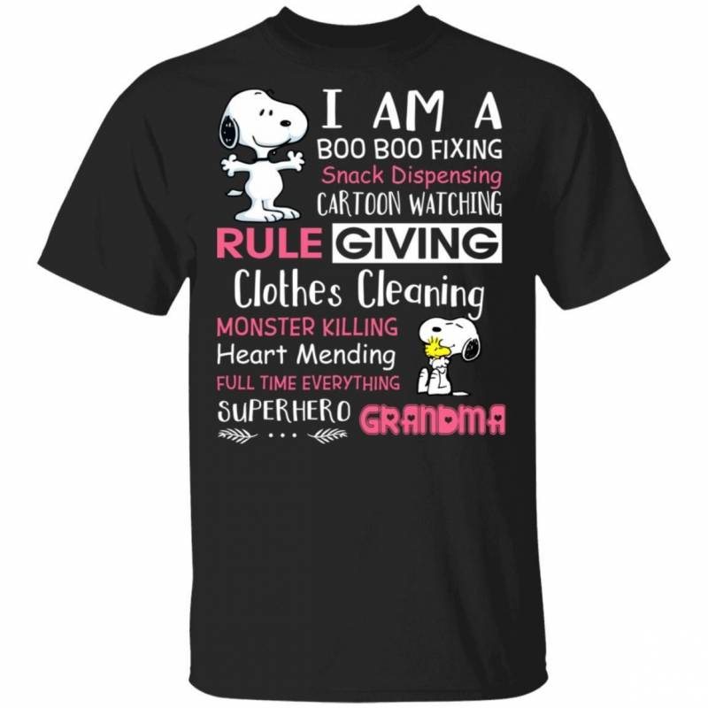 I Am A Boo Boo Fixing Superhero Grandma T-shirt Snoopy Tee HA03