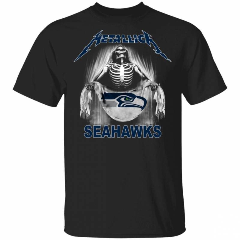 Metallica Seahawks T-shirt Rock Football Tee HA03