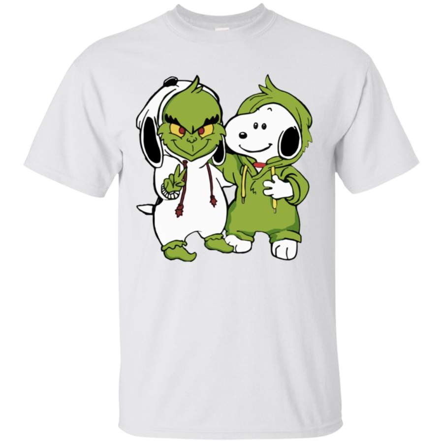 Cute Snoopy and Grinch Funny Costume T-Shirt