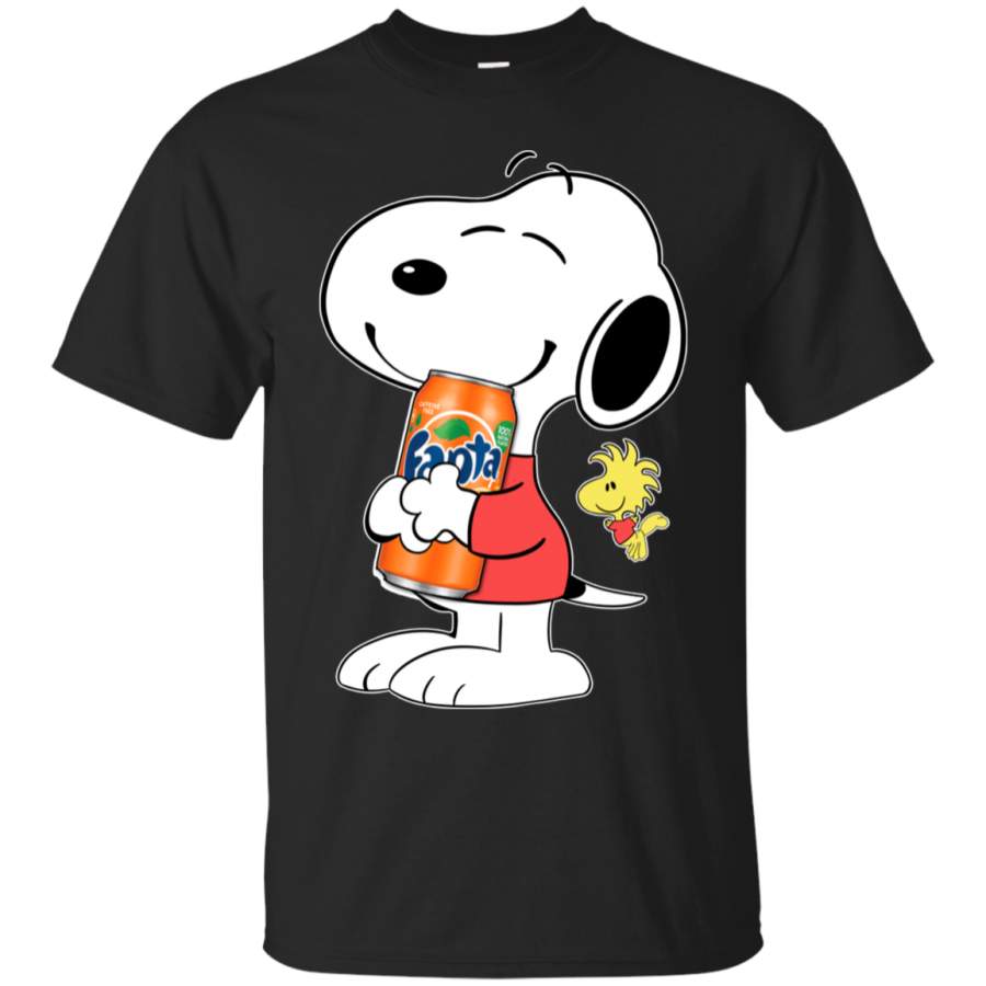 Cute Snoopy Hug Fanta Can Funny Drinking Shirt KA01