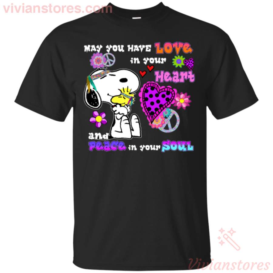 Cute Snoopy May You Have Love In Your Heart And Peace In Your Soul T-Shirt