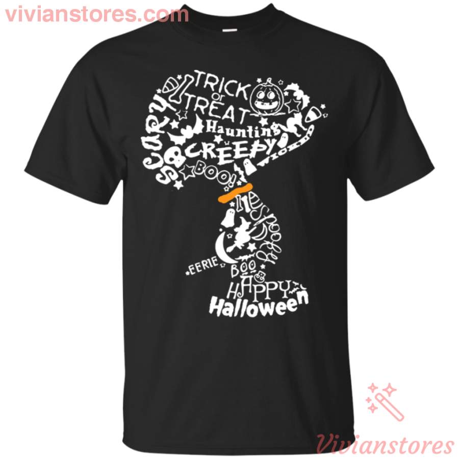 Happy Halloween Snoopy Dog Halloween Pattern T-Shirt